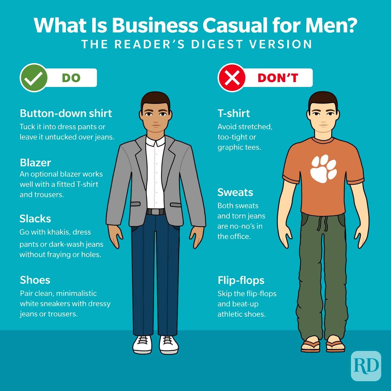 What Is Business Casual For Men Infographic V3