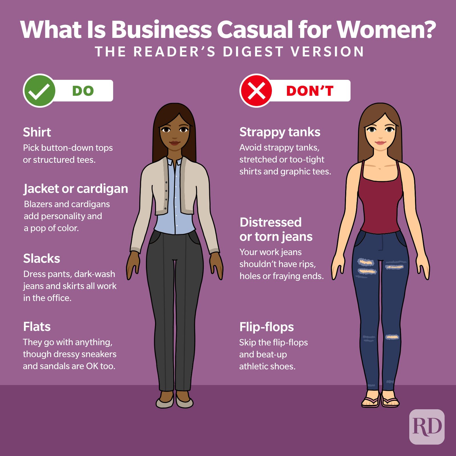 What Is Business Casual For Women Infographic V3