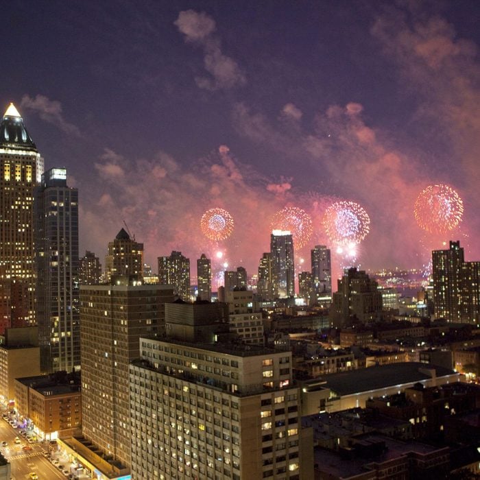 Fireworks over New York City