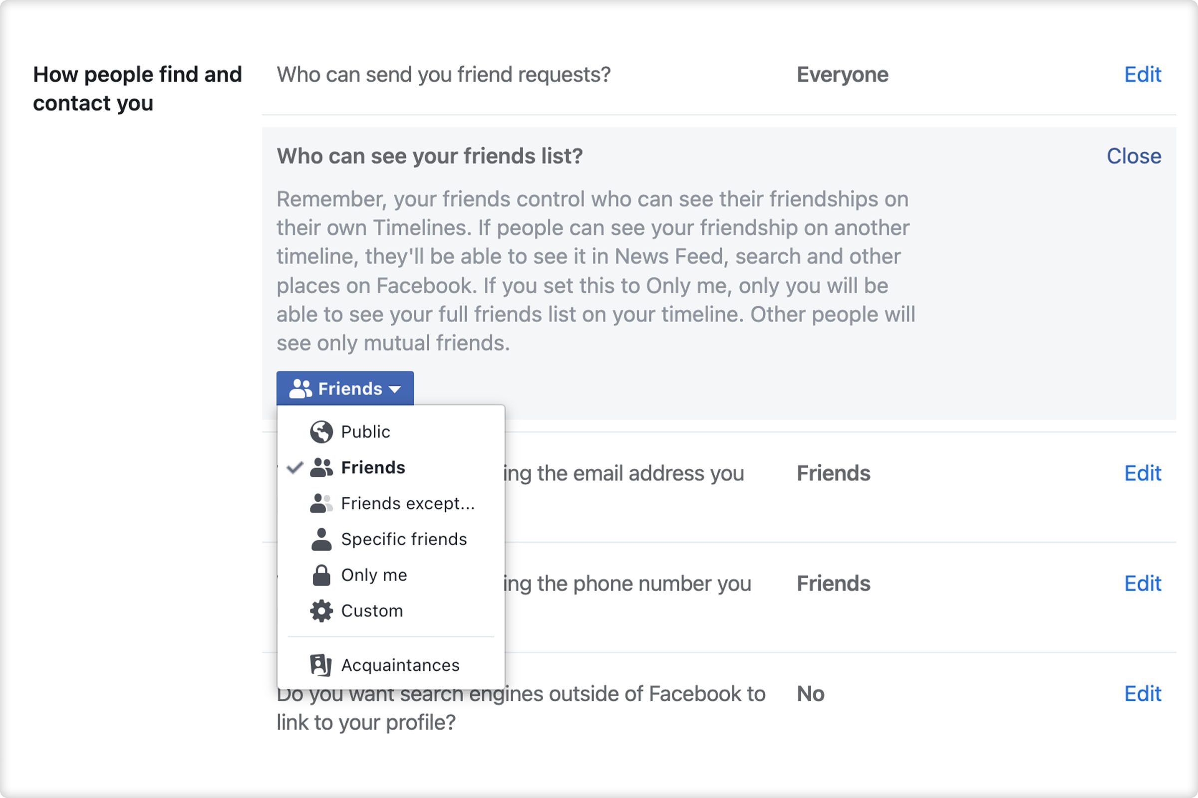 How to Hide Friends List on Facebook From Certain People