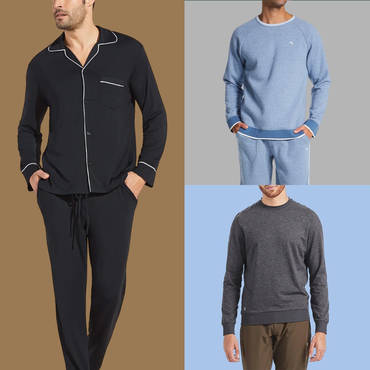 Men's Modal Pajamas Set Cozy Pjs Ultra Soft Loungewear Casual