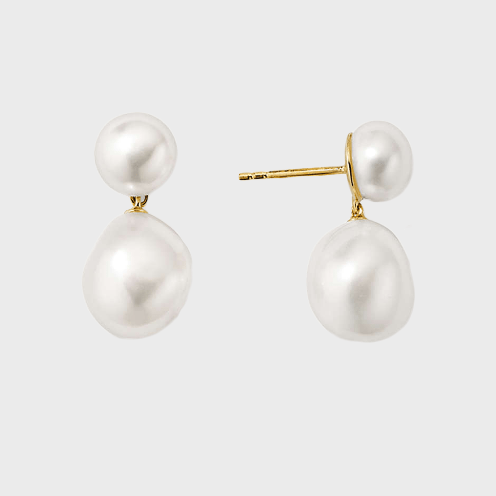 Mejuri Pearl Sculptural Drop Earrings