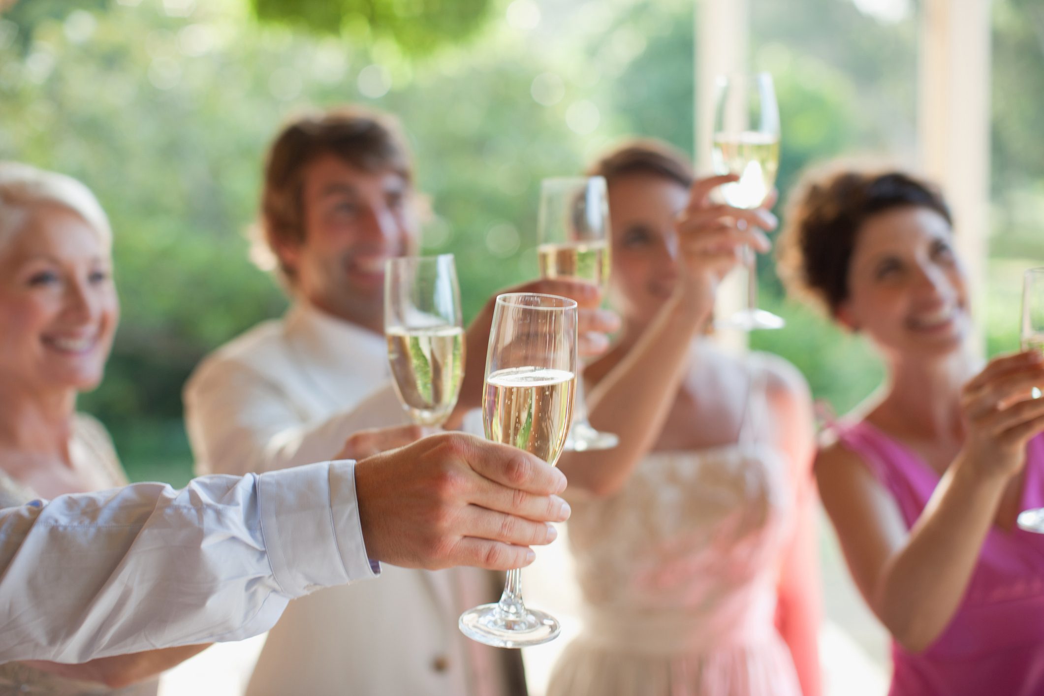 champagne toast wedding