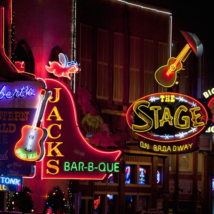 Neon Lights of Lower Broadway, Nashville, TN