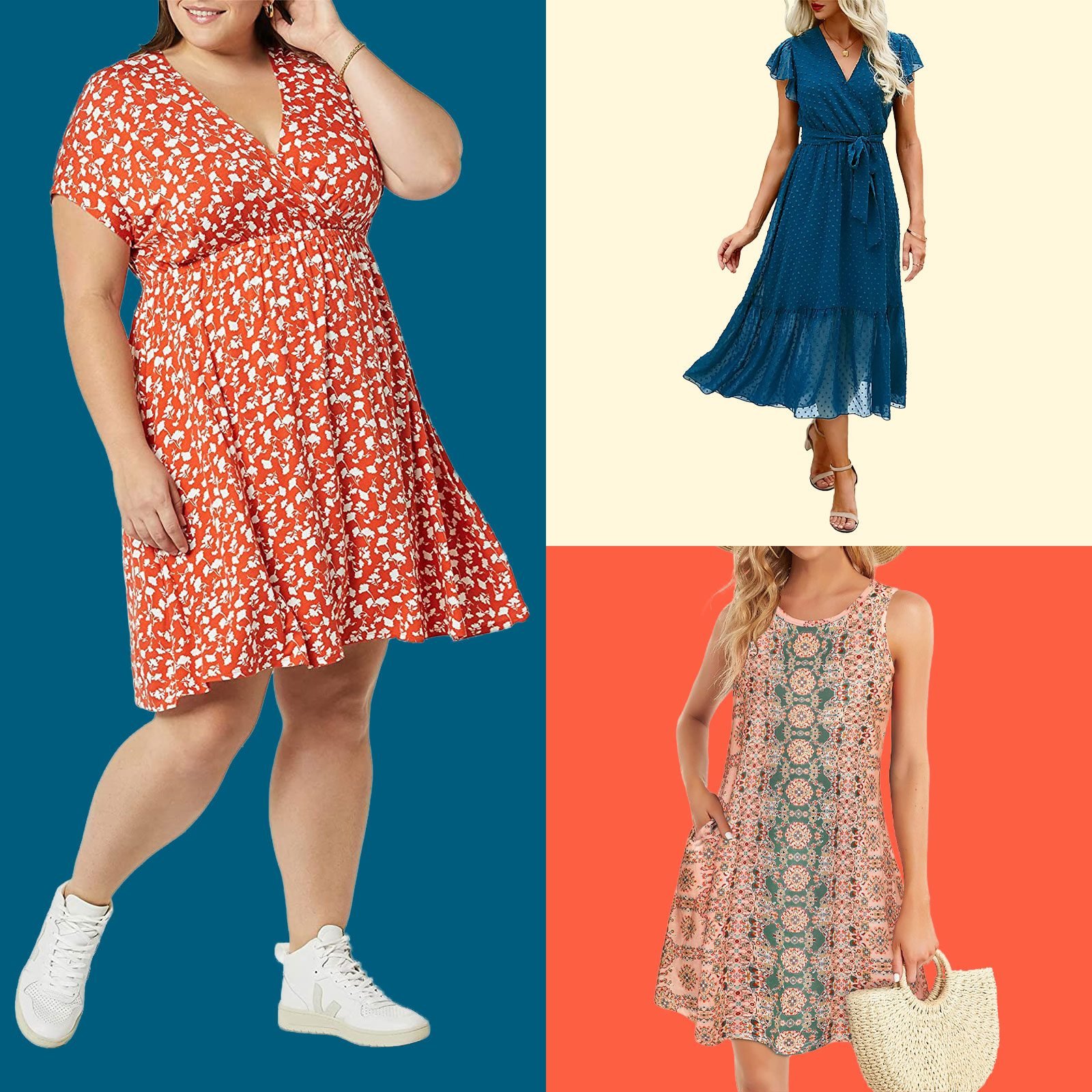 SHWING Womens Summer Dresses 2023 Dressy Tummy Control Shapewear