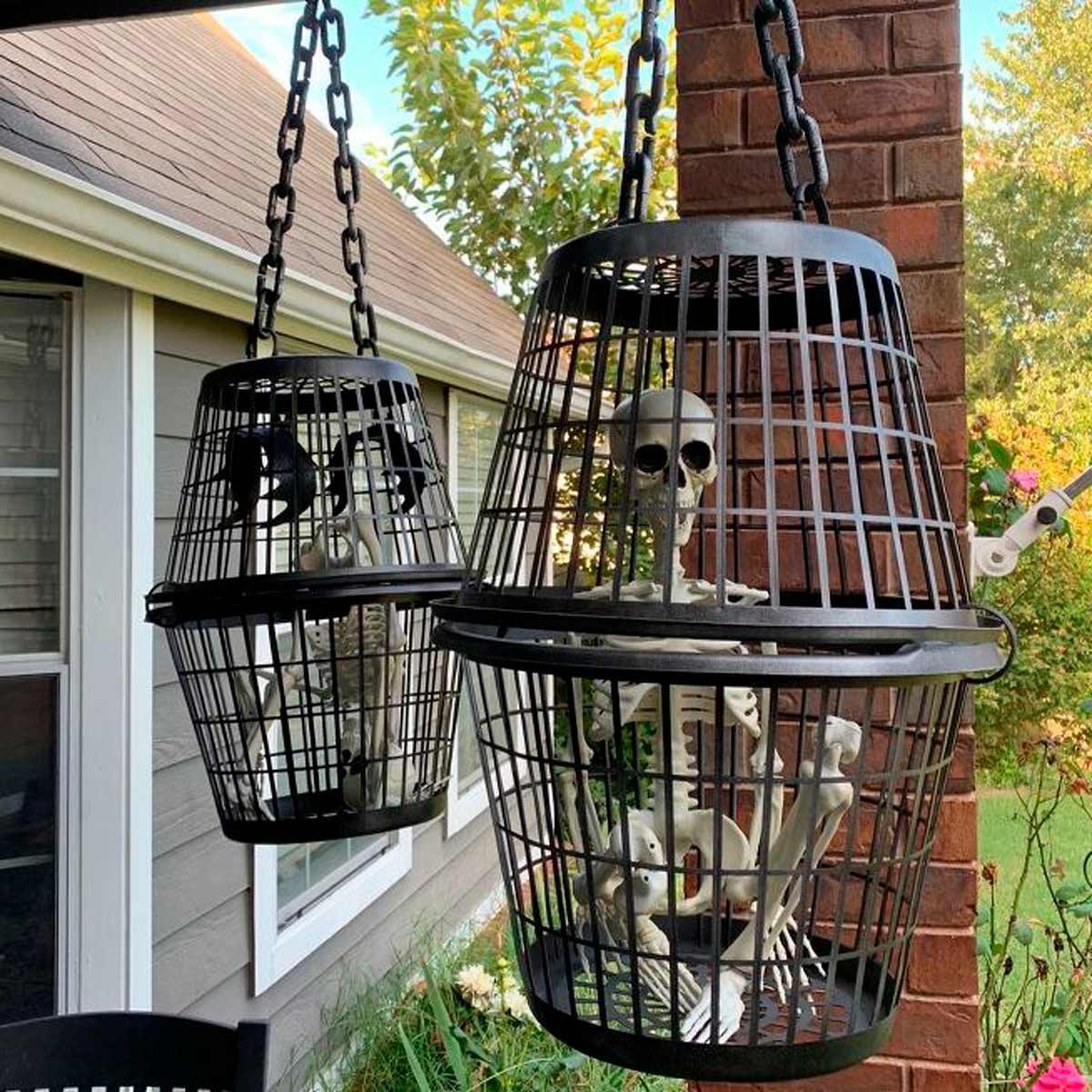 DIY Halloween Decor: Turn a Laundry Basket into a Spooky Cage