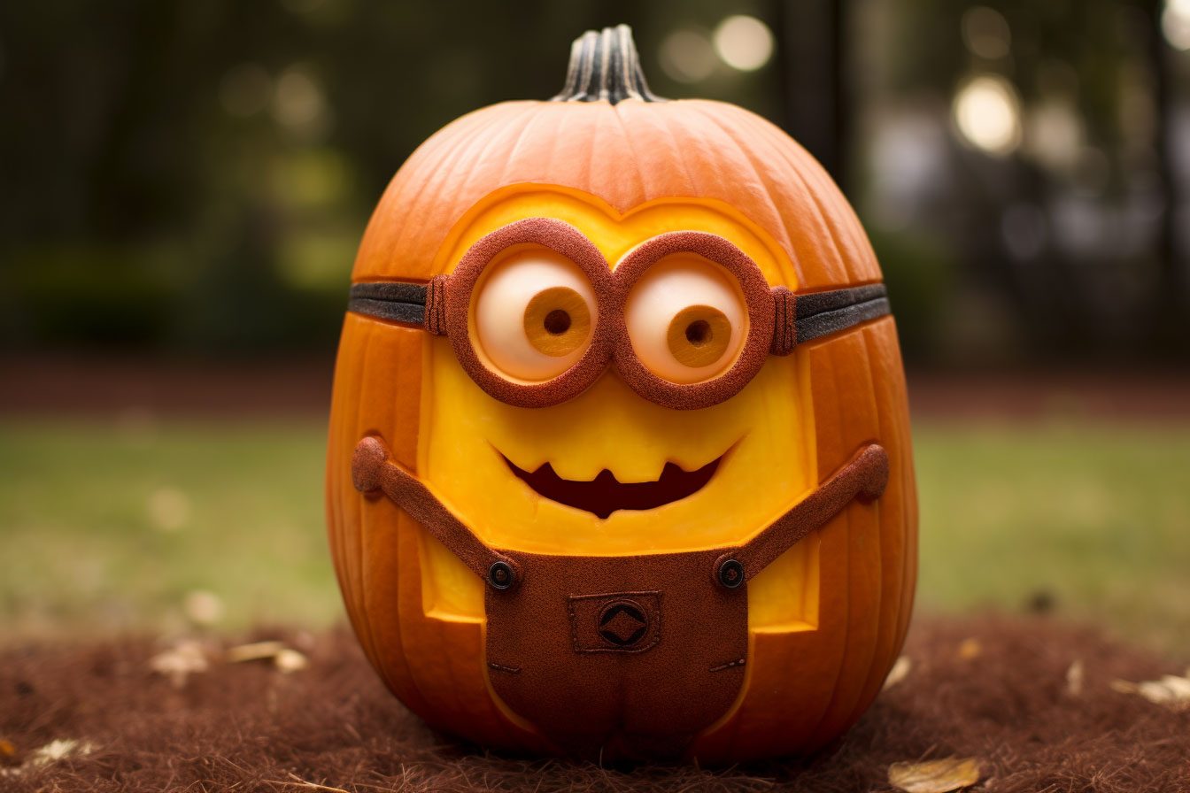 minion pumpkin carving template