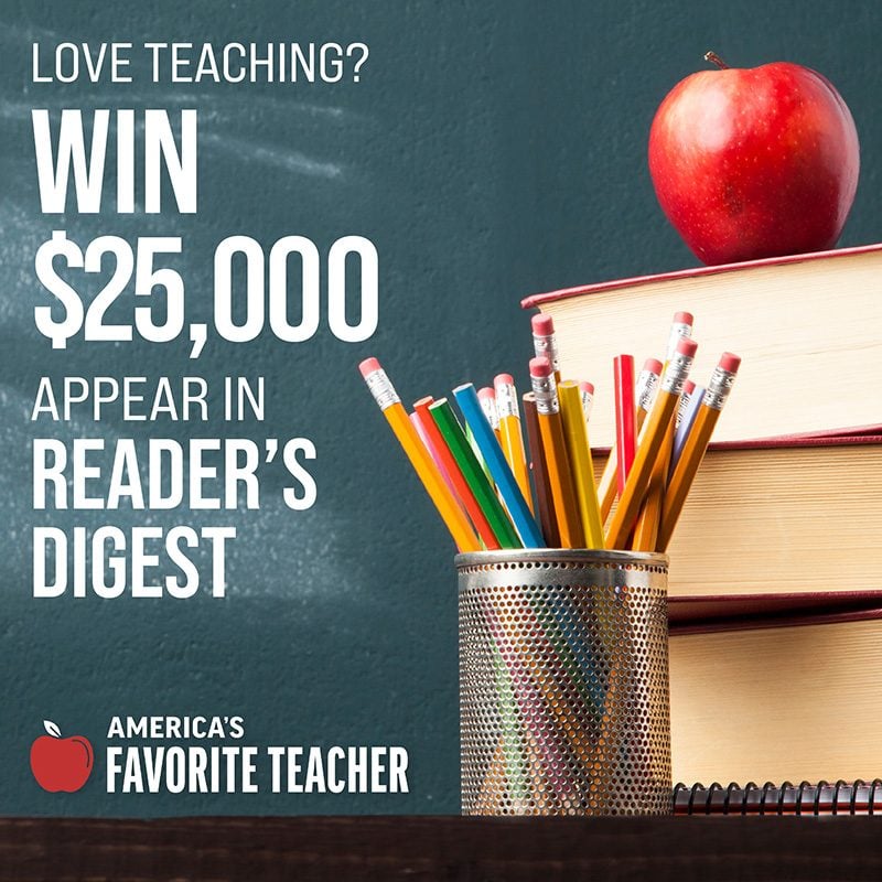 Love teaching? Win $25,000 appear in Reader's Digest