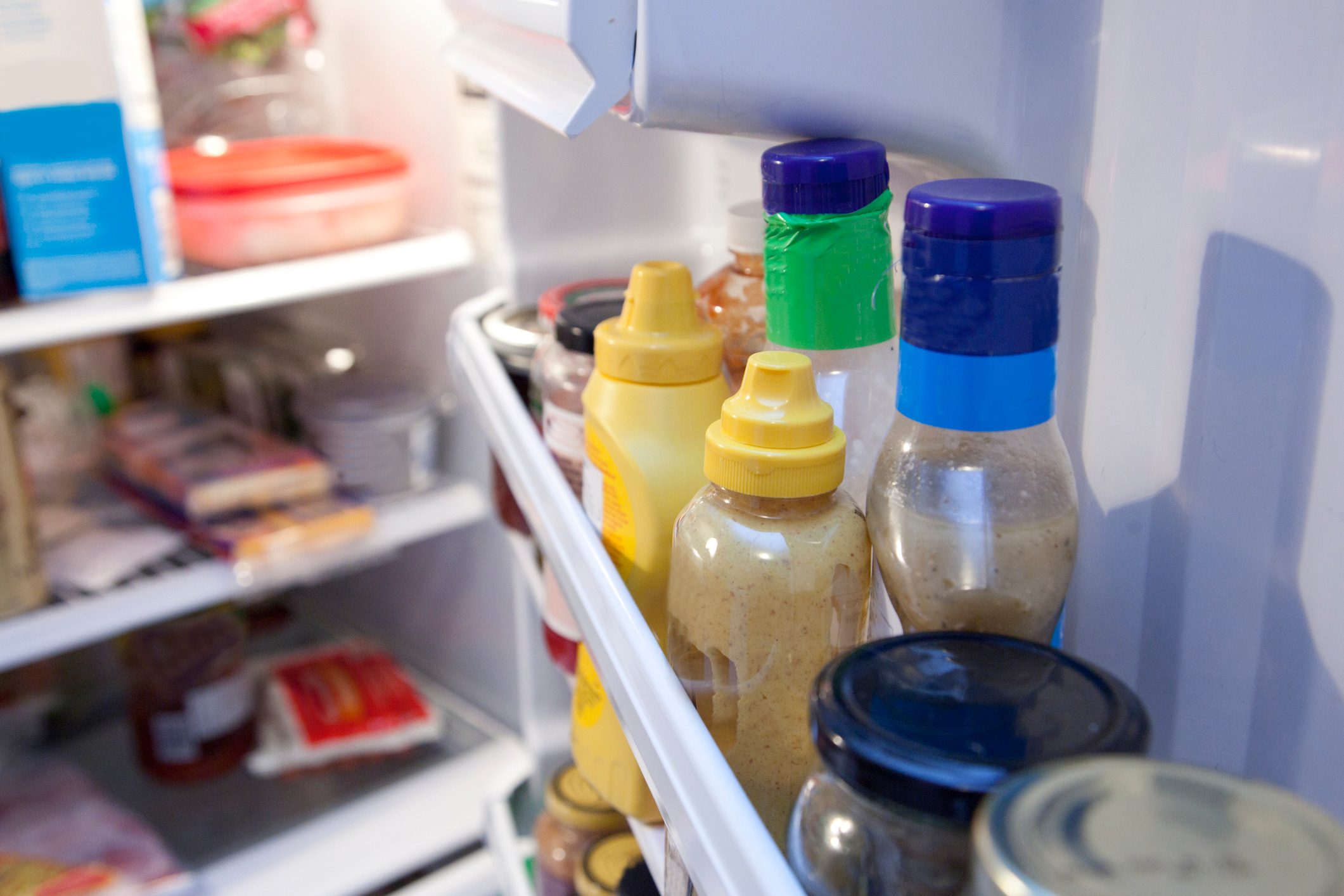 Interior fridge door condiments