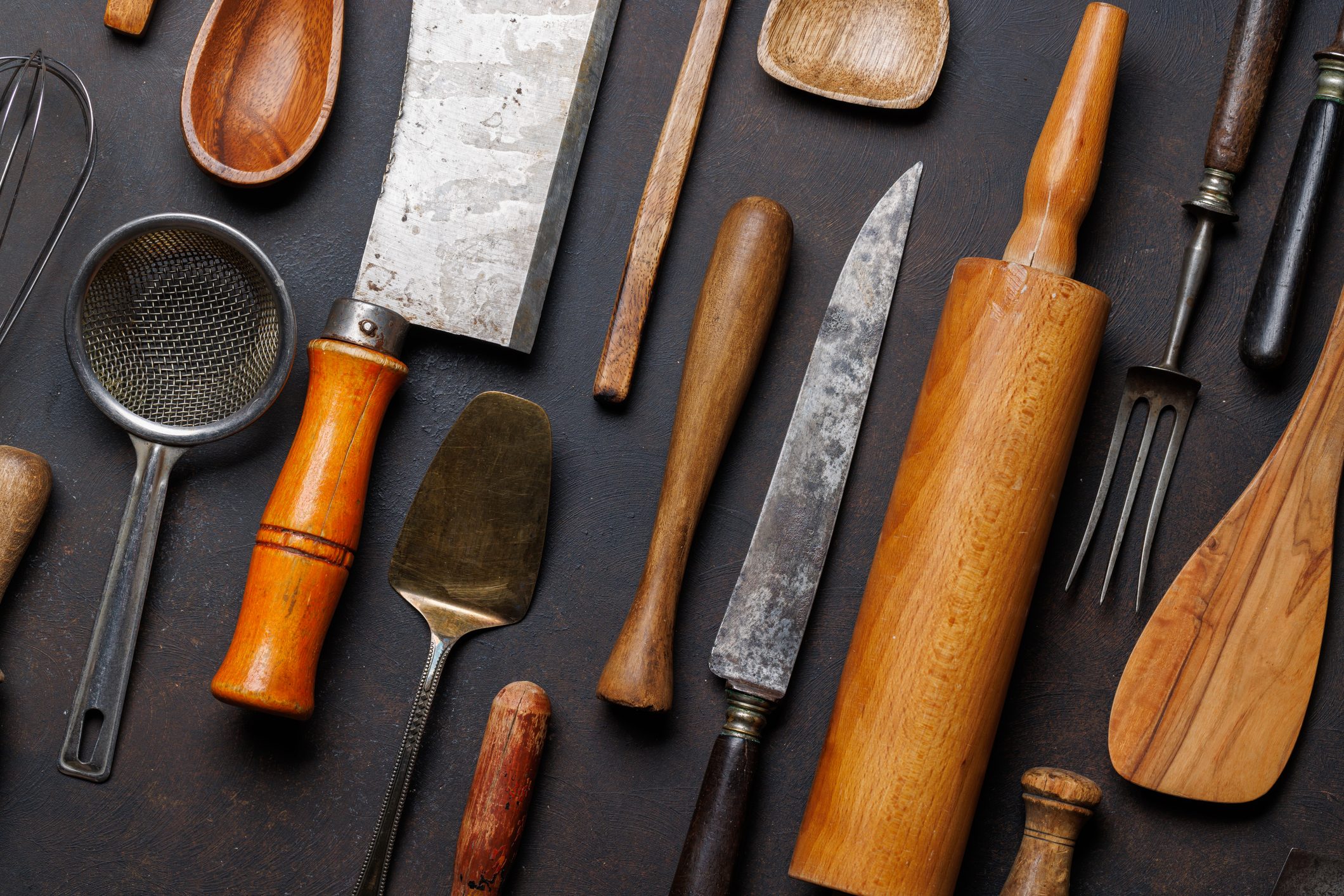 Diverse cooking utensils