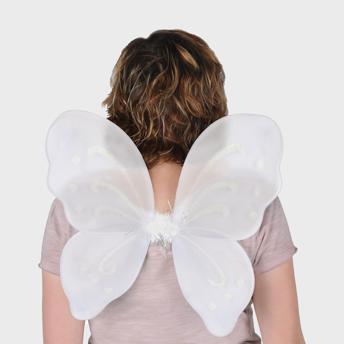 Beistle 2 Piece White Nylon Fabric Fairy Wings With Elastic Armbands Ecomm Via Amazon.com