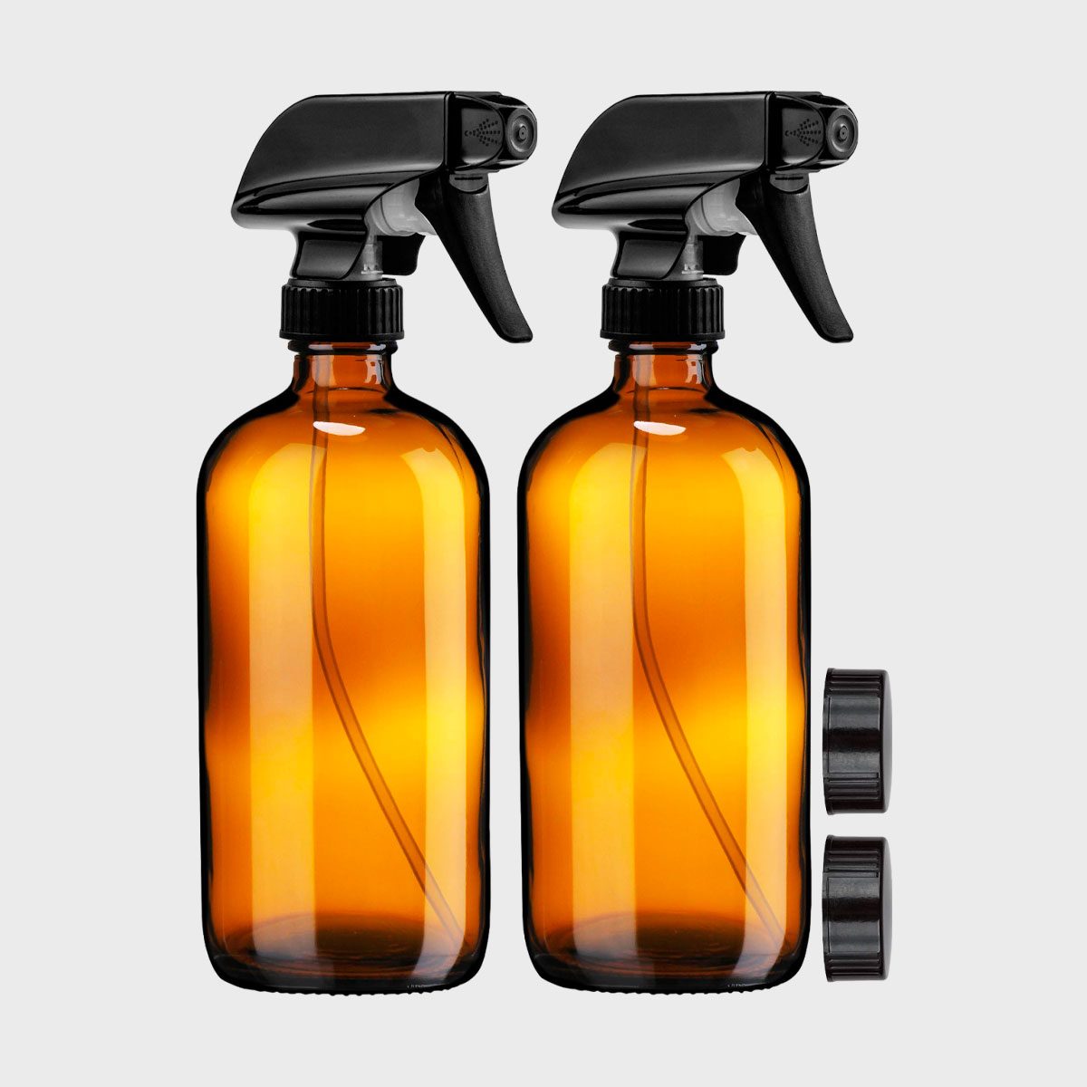 Empty Amber Glass Spray Bottles
