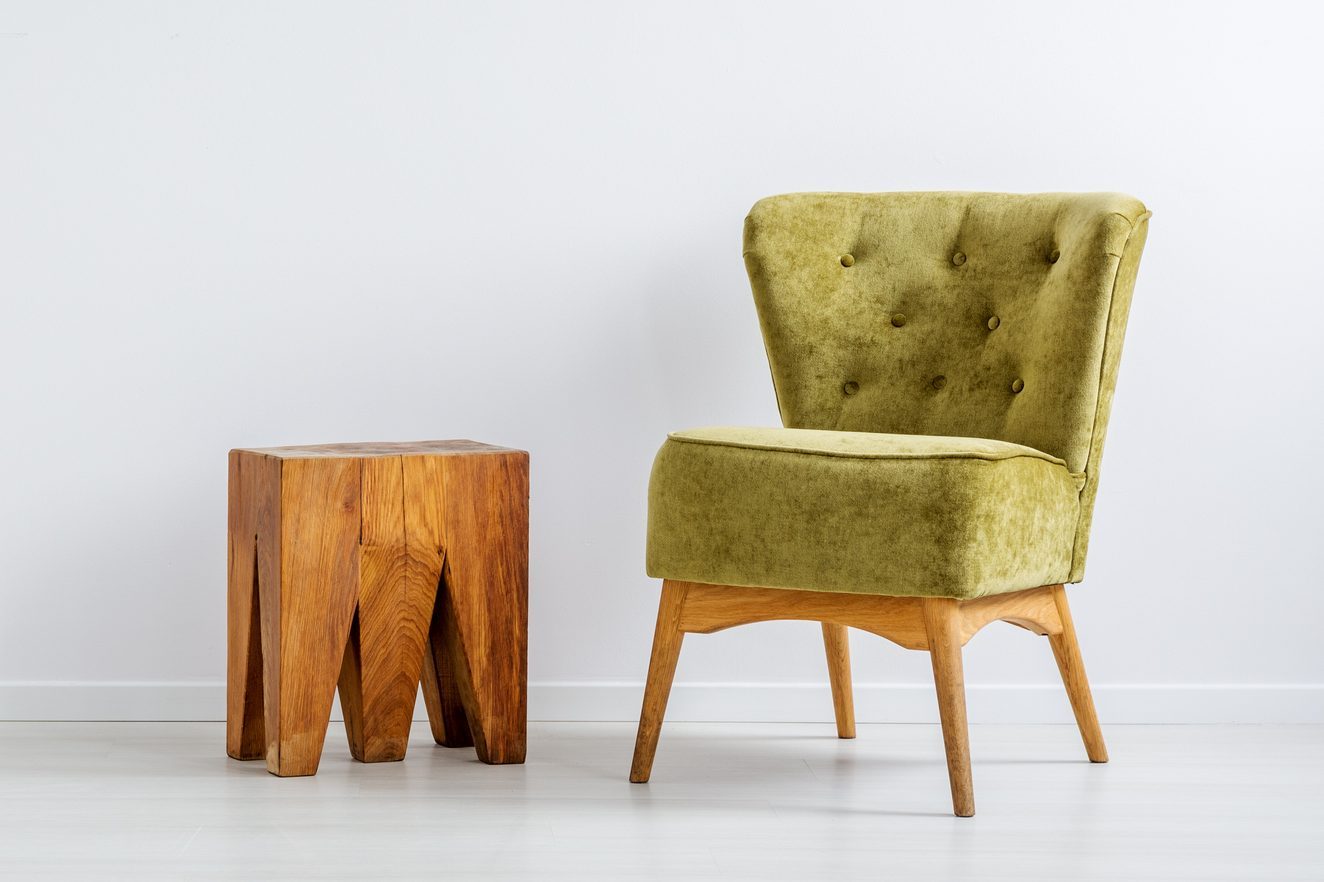 Stylish green armchair