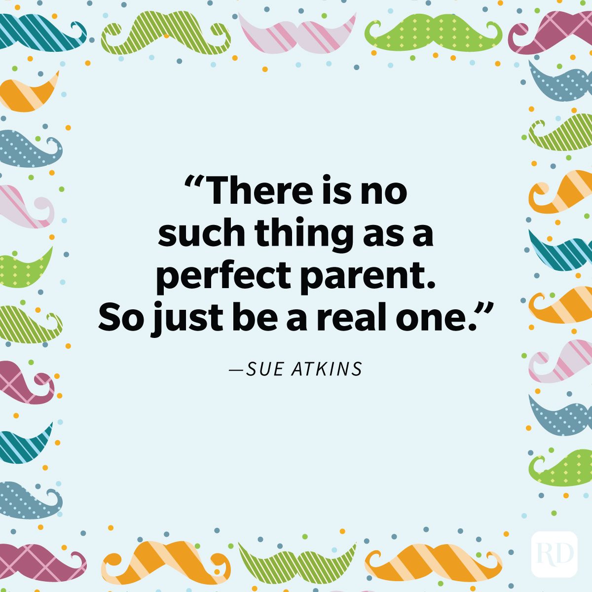 Heartfelt Father's Day Quotes That Celebrate The No 1 Guy In Your Life with moustache in different patterns framing it