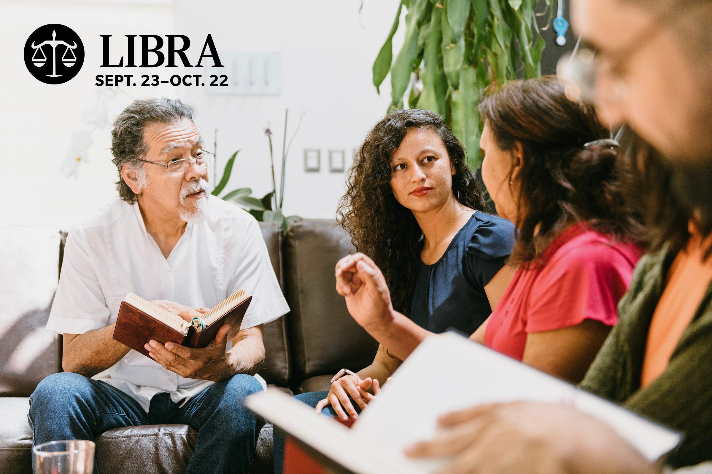 diverse group having a book club