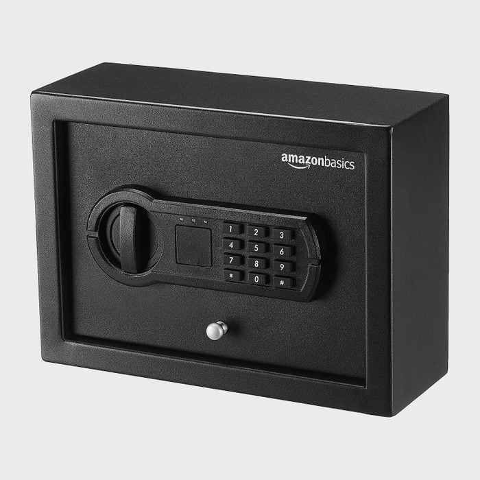 Rd Ecomm Amazon Basics Small Slim Desk Drawer Security Safe With Programmable Electronic Keypad Via Amazon.com
