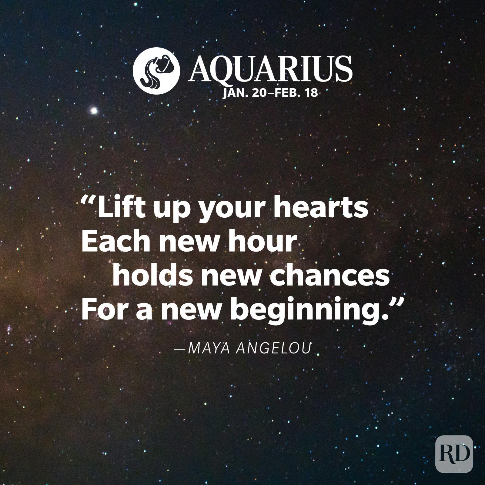 Aquarius The Most Inspirational Zodiac Quotes For Each Sign on Milky Way galaxy background
