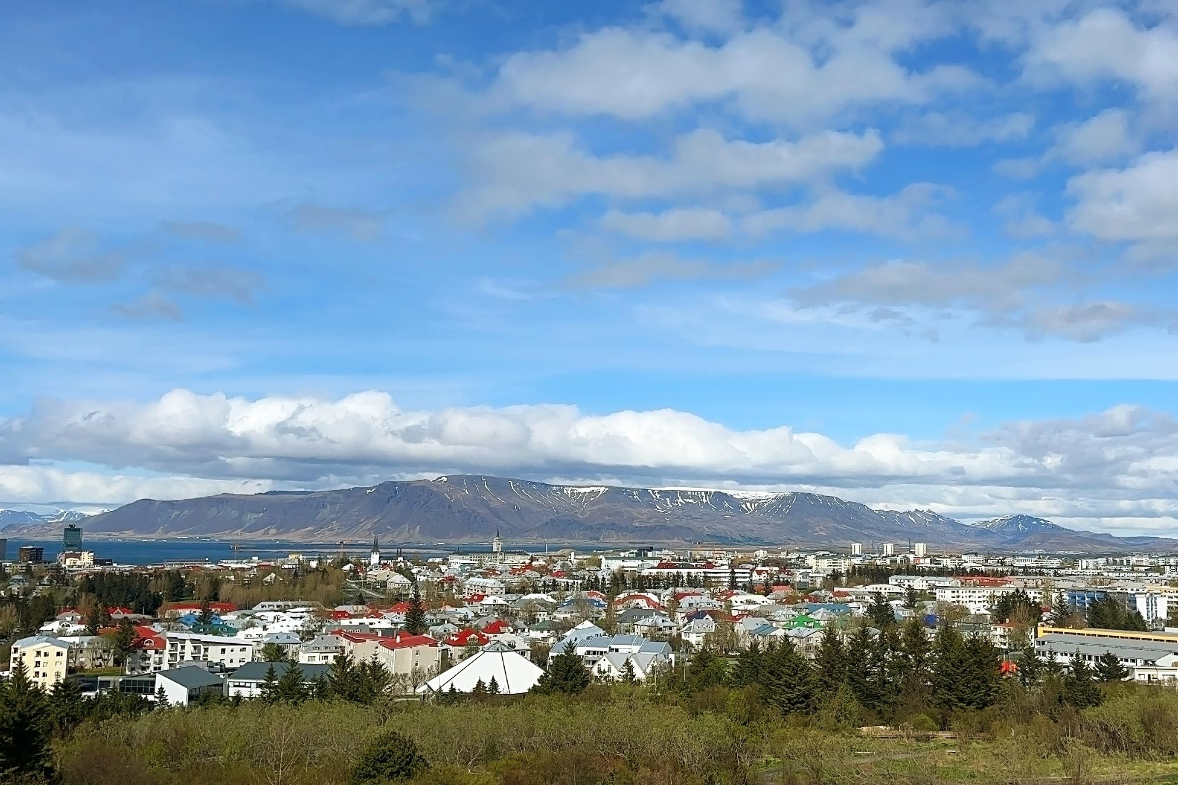 mountain and city in Iceland