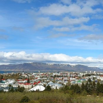 mountain and city in Iceland