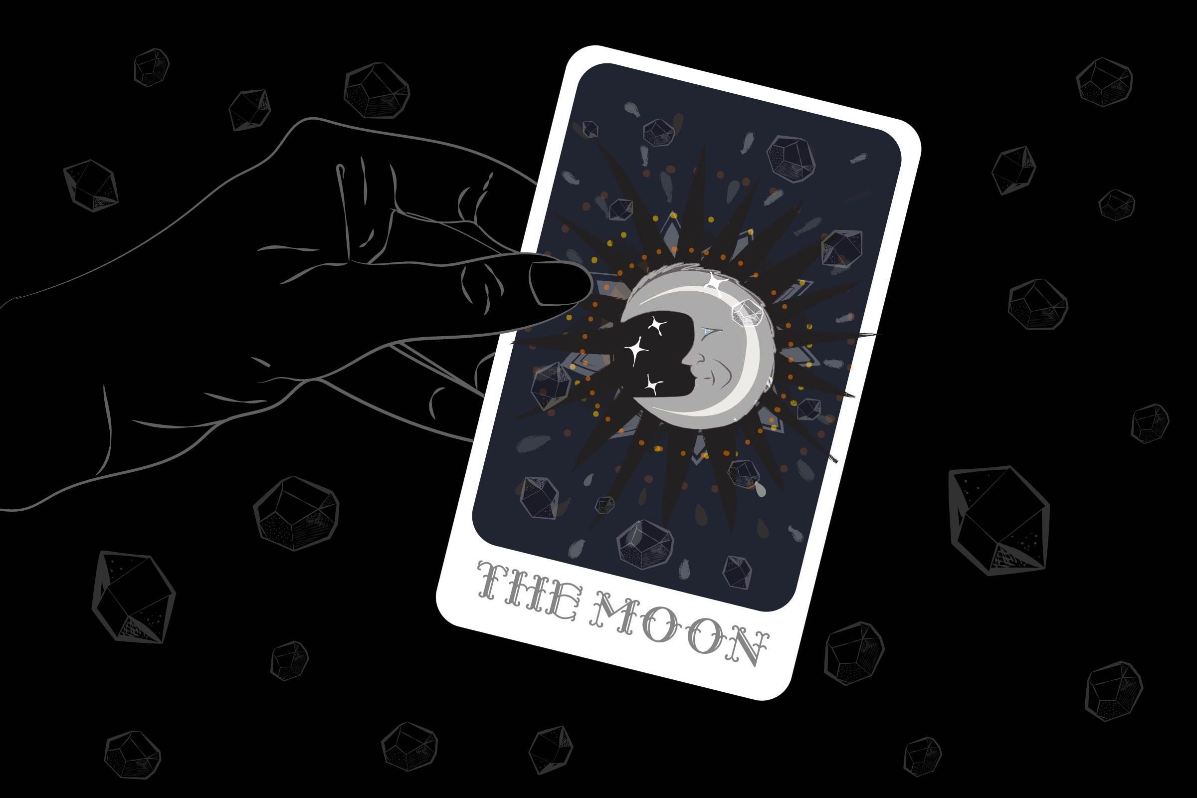 Zodiac Tarot Card The Moon V2