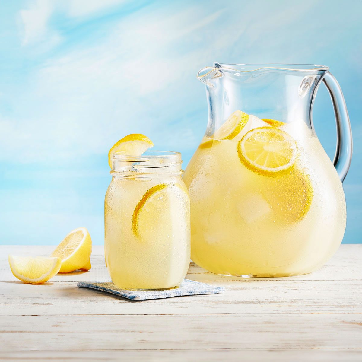 Lemonade; sky background;
