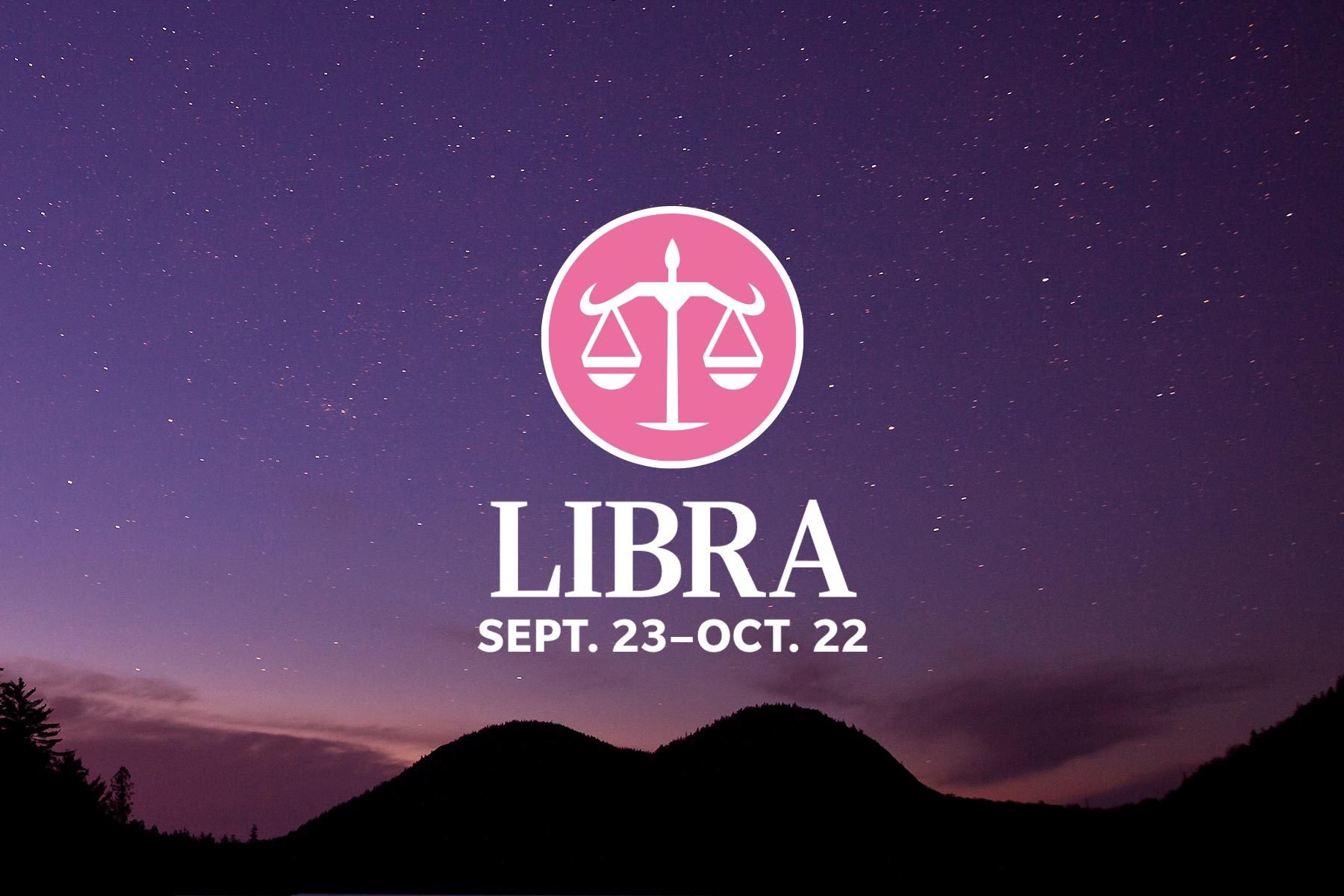 Zodiac Sign Colors libra on galaxy background, purple and pink