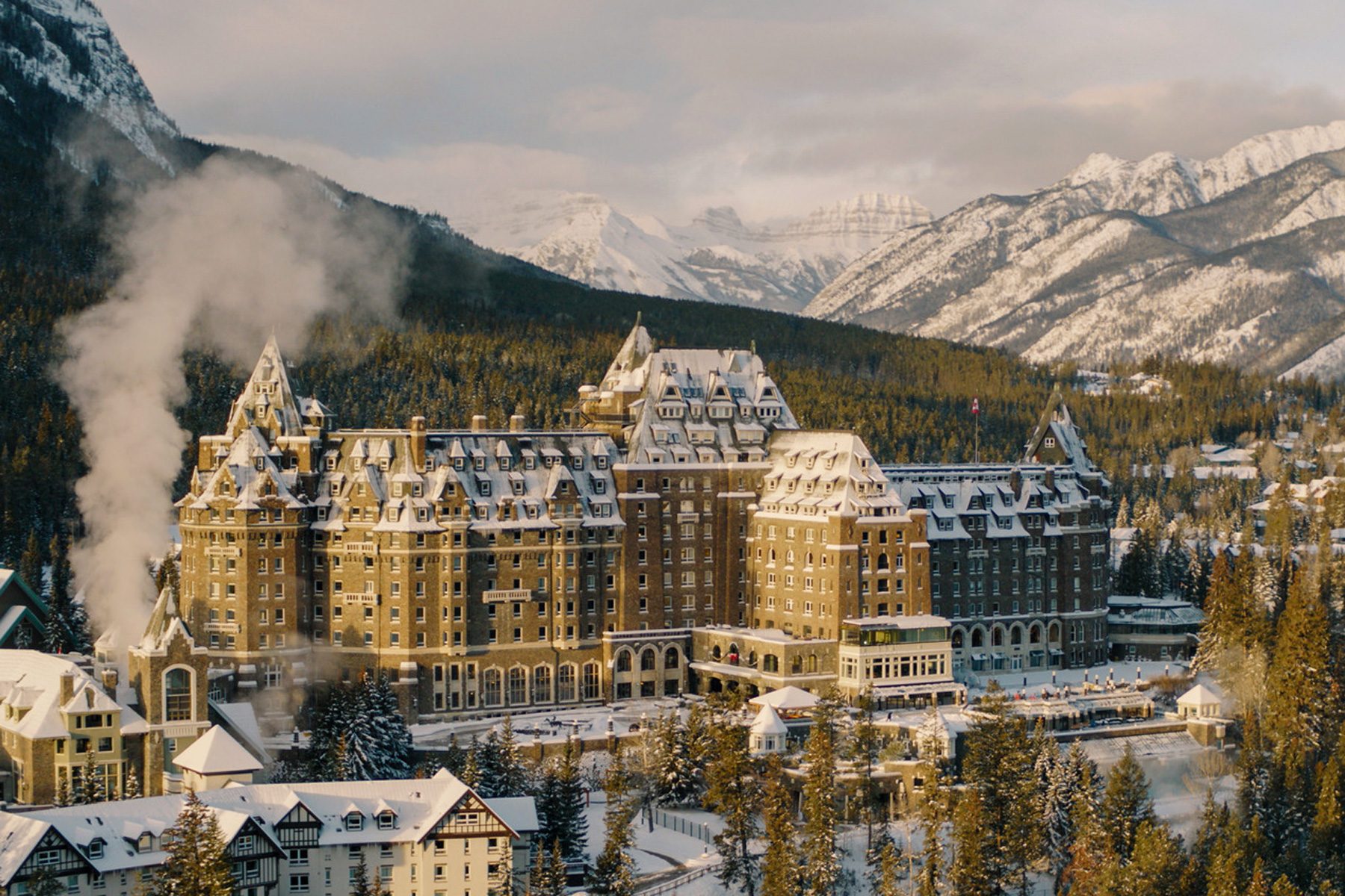 Fairmont banff springs - winter exterior