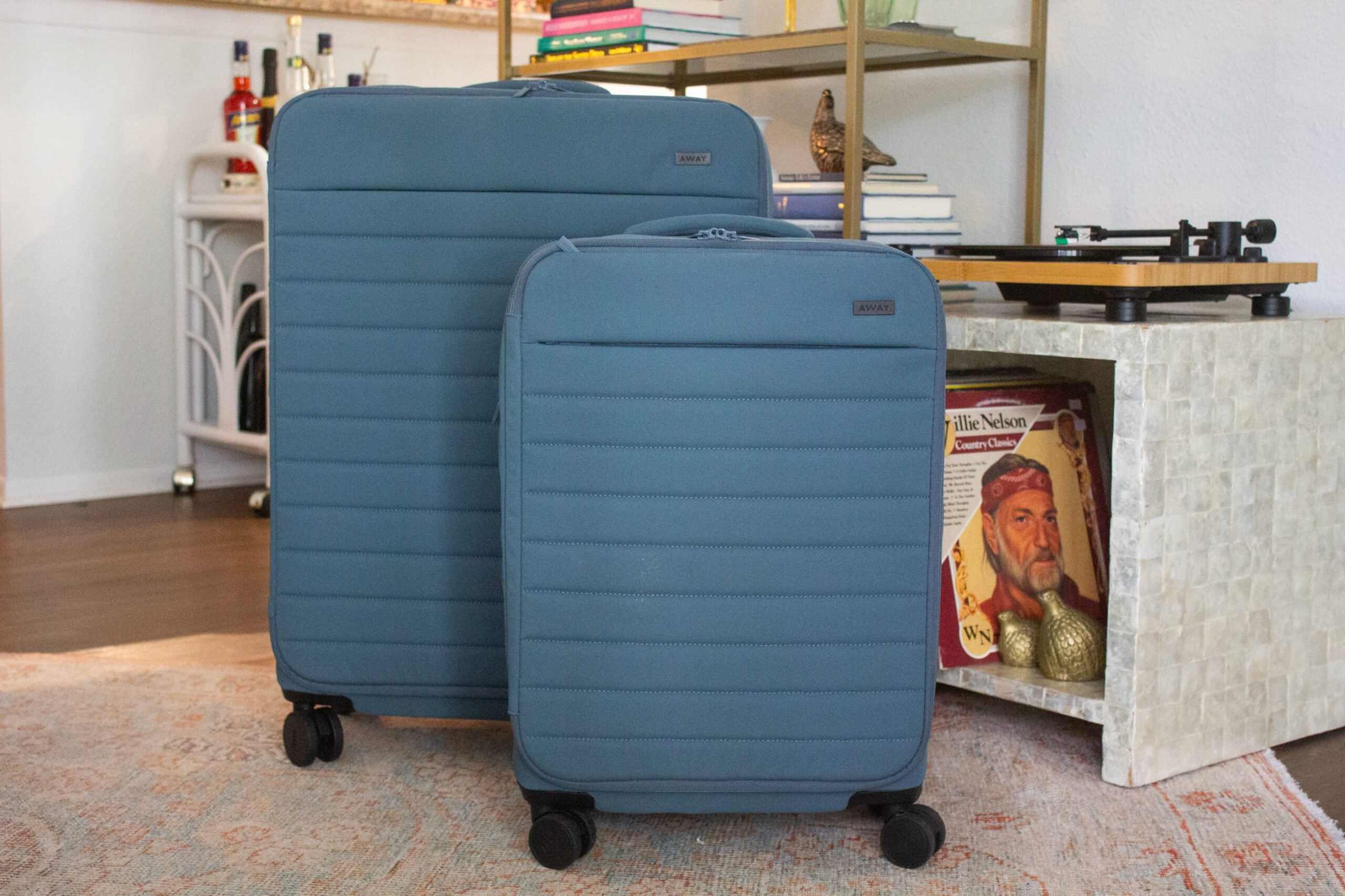 Light blue away suitcase on sale