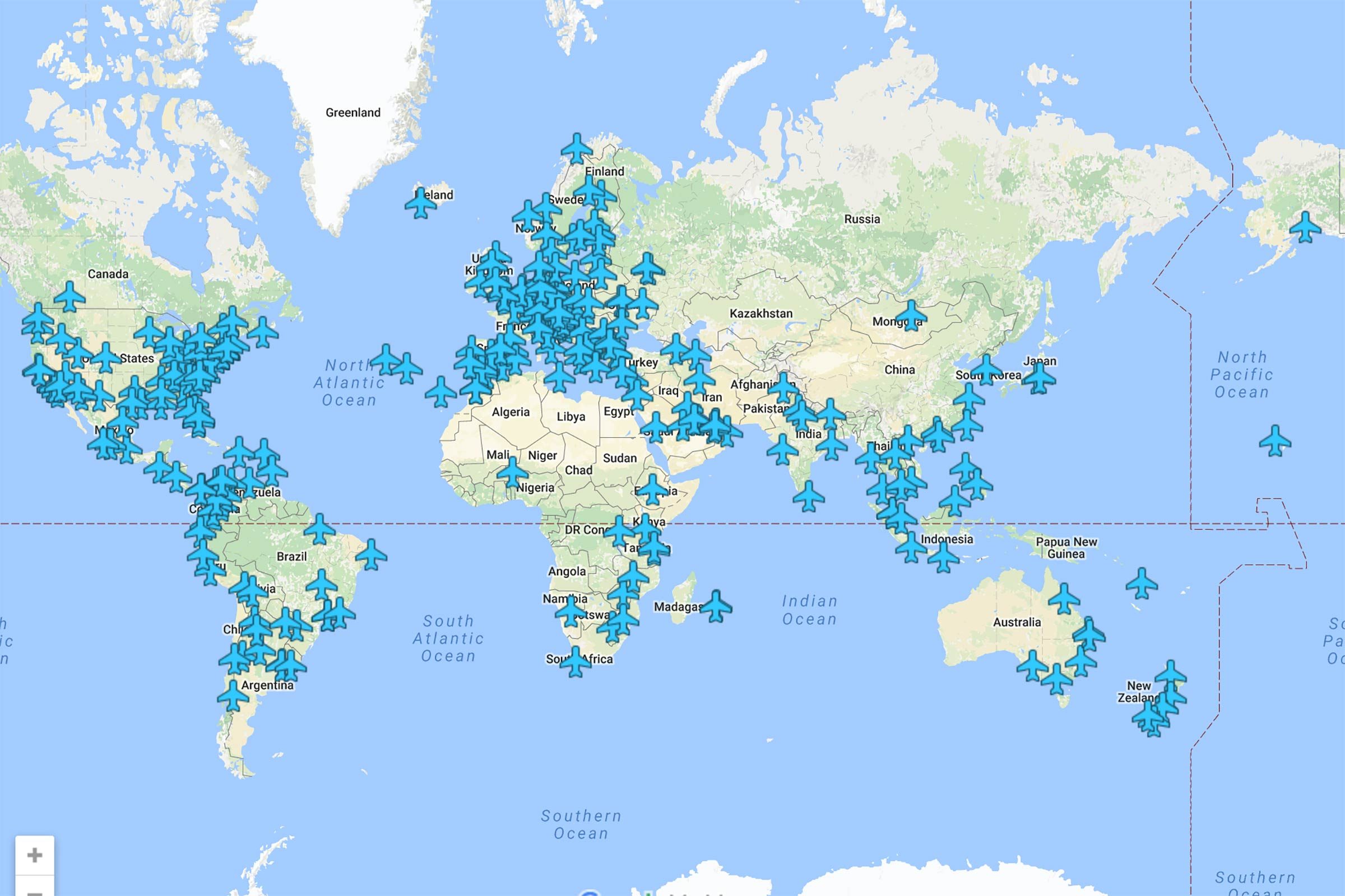 Here’s A Map With Airport Wifi Passwords All Over The